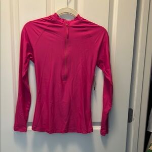 J crew Women's Pink Long Sleeve rash guard  Top